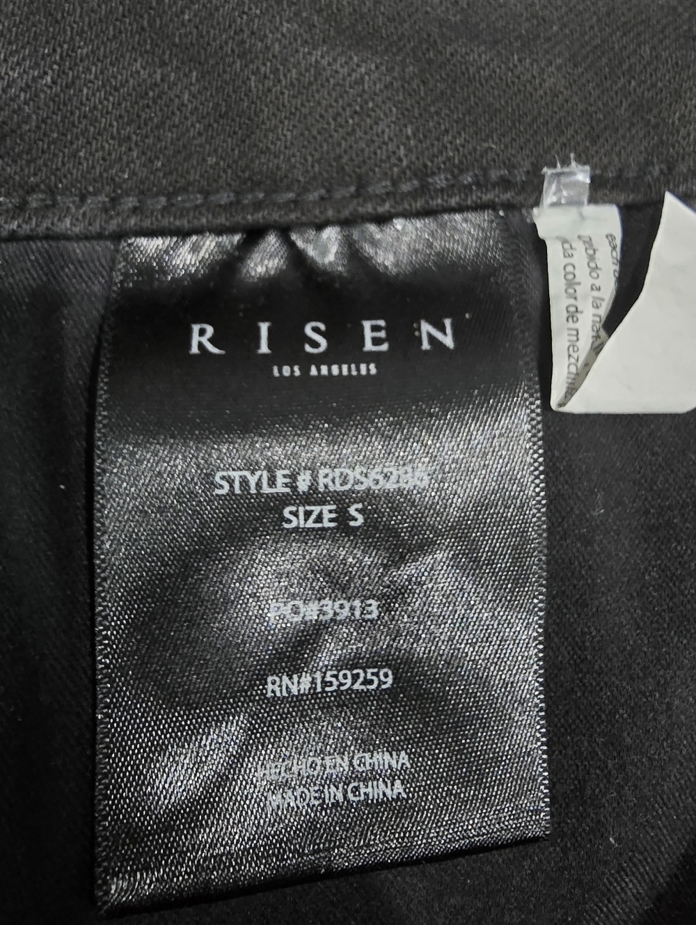 Risen Black Mid Length Raw Hem Shorts New Size S - Picture 4 of 8